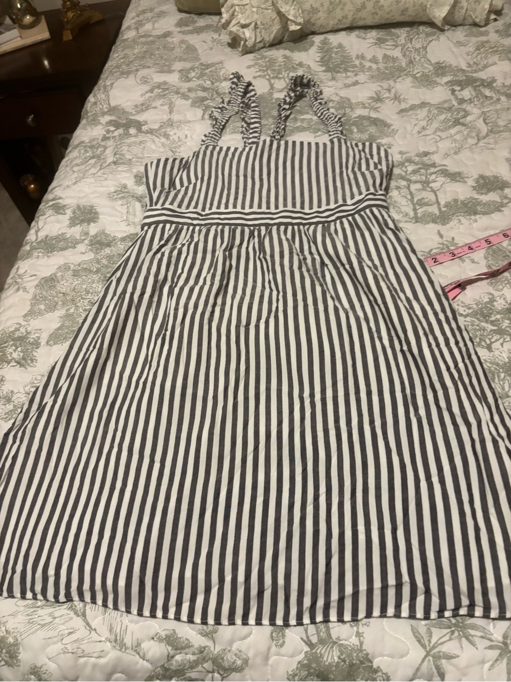 Madewell sz 4 Striped Ruffle Strap Mini Dress summer sundress preppy
coastal - Picture 13 of 16